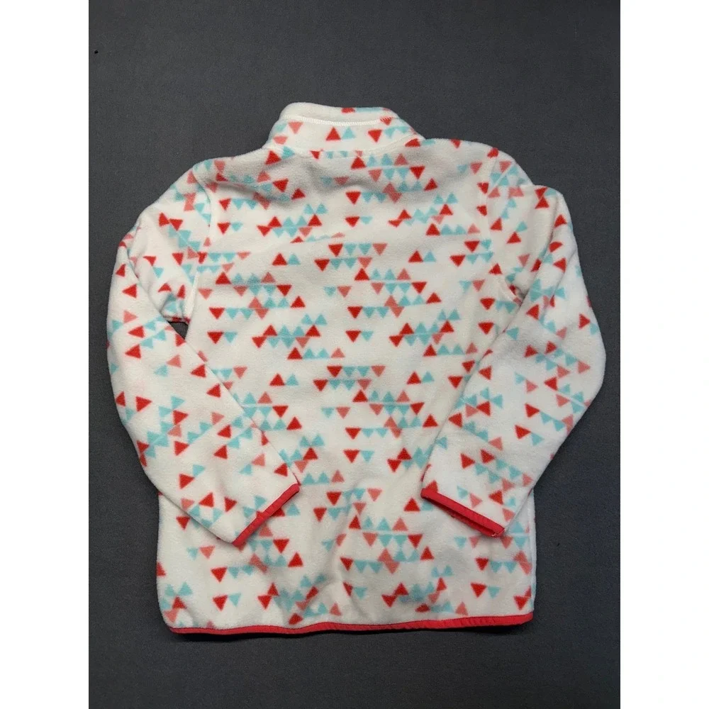 Eddie Bauer Fleece Quarter Zip Pullover‎ Geometric Triangle Kids M 10/12